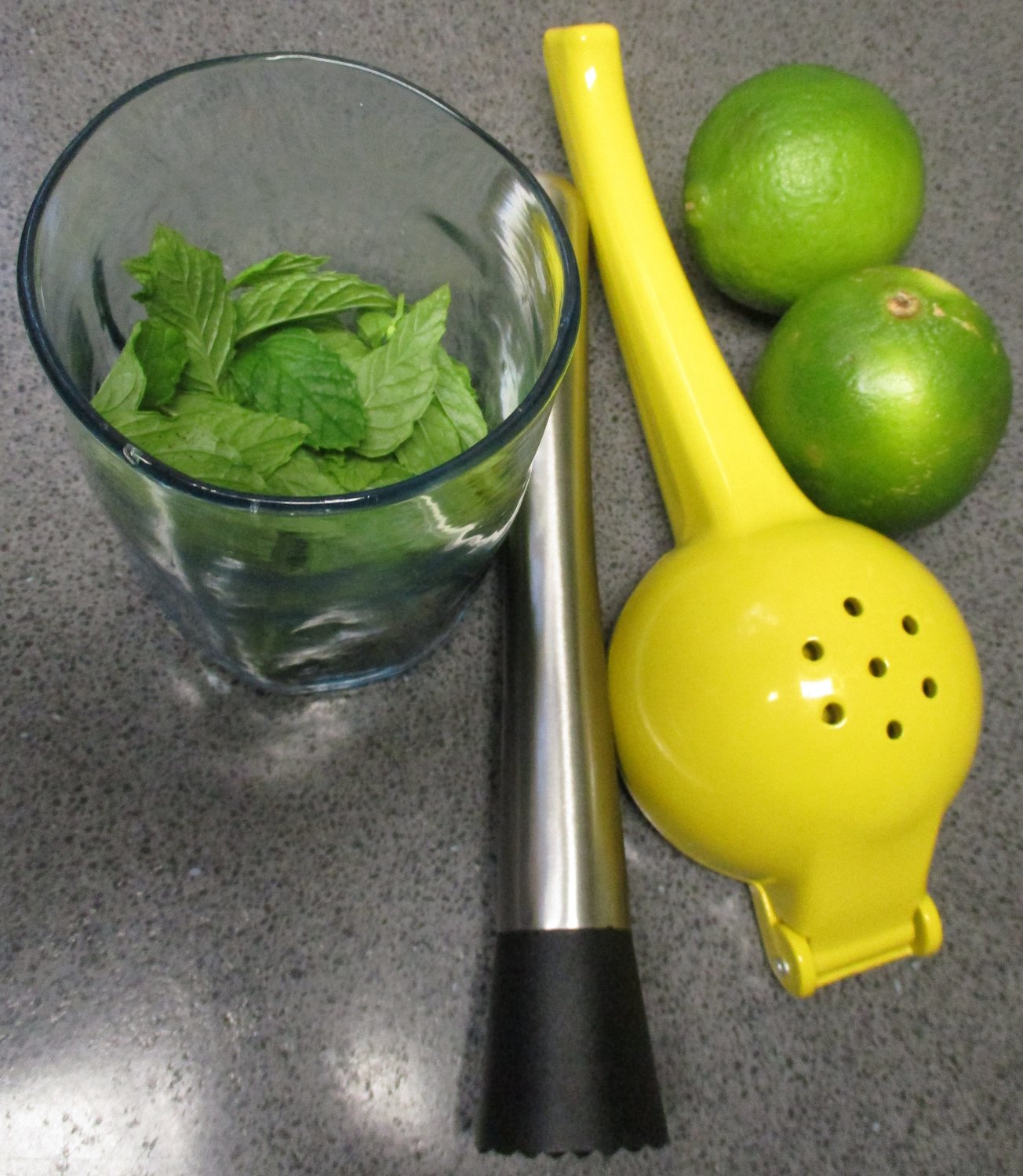 The tools for making mojitos.